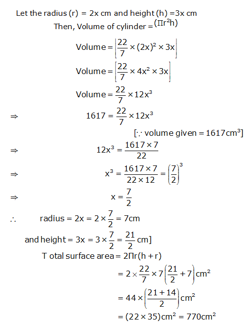 RS Aggarwal Solutions Class 9 Chapter 13 Volume and Surface Area 26.1