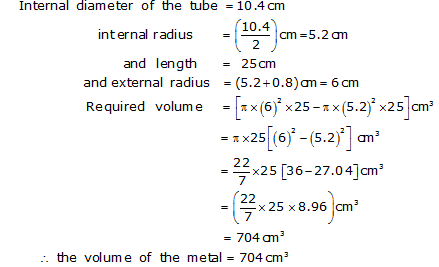 RS Aggarwal Solutions Class 9 Chapter 13 Volume and Surface Area 36.1