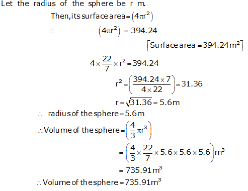 RS Aggarwal Solutions Class 9 Chapter 13 Volume and Surface Area 59.1