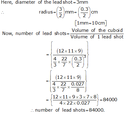 RS Aggarwal Solutions Class 9 Chapter 13 Volume and Surface Area 62.1