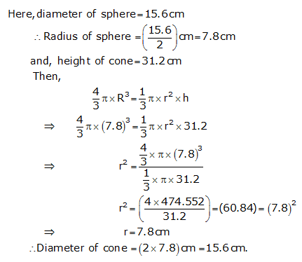 RS Aggarwal Solutions Class 9 Chapter 13 Volume and Surface Area 69.1