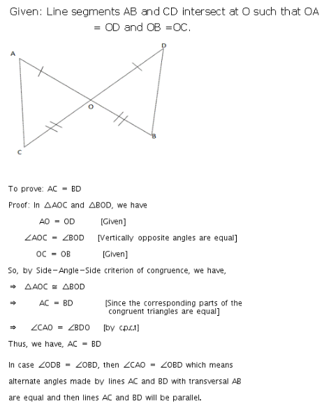 RS Aggarwal Solutions Class 9 Chapter 5 Congruence of Triangles and Inequalities in a Triangle 5a 10.1