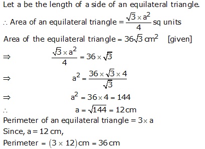 RS Aggarwal Solutions Class 9 Chapter 7 Areas 7a 12.1