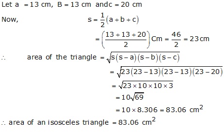 RS Aggarwal Solutions Class 9 Chapter 7 Areas 7a 9.1