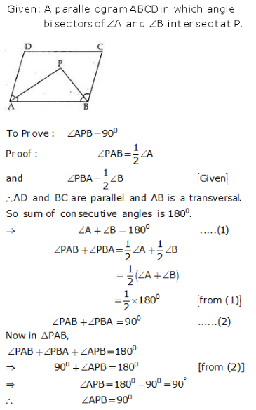 RS Aggarwal Solutions Class 9 Chapter 9 Quadrilaterals and Parallelograms 9b 15.1