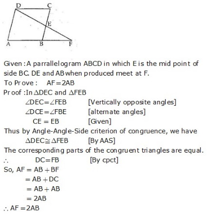 RS Aggarwal Solutions Class 9 Chapter 9 Quadrilaterals and Parallelograms 9b 19.1