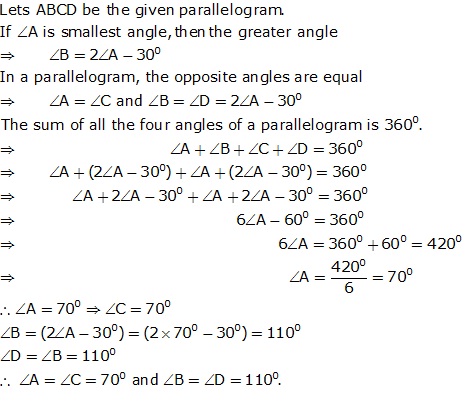 RS Aggarwal Solutions Class 9 Chapter 9 Quadrilaterals and Parallelograms 9b 7.1