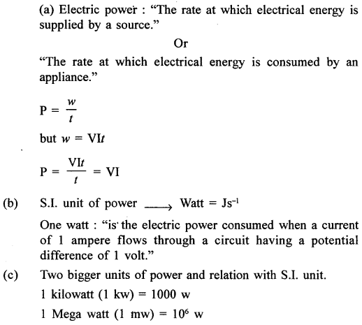A New Approach to ICSE Physics Part 2 Class 10 Solutions Electric Energy, Power & Household Circuits 12