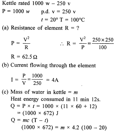 A New Approach to ICSE Physics Part 2 Class 10 Solutions Electric Energy, Power & Household Circuits 20.1