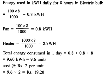 A New Approach to ICSE Physics Part 2 Class 10 Solutions Electric Energy, Power & Household Circuits 40.1