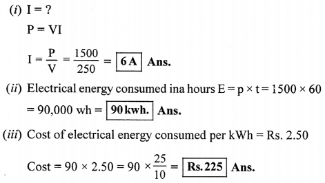 A New Approach to ICSE Physics Part 2 Class 10 Solutions Electric Energy, Power & Household Circuits 46