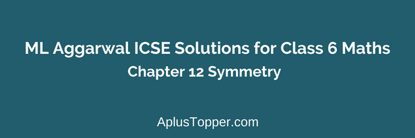 ML Aggarwal Class 6 Solutions Chapter 12 Symmetry