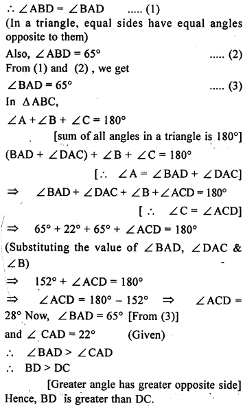 ML Aggarwal Class 9 Solutions for ICSE Maths Chapter 10 Triangles 10.4 Q7.4