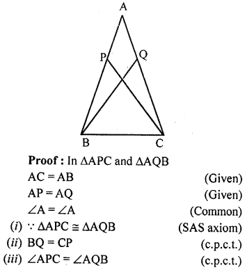 ML Aggarwal Class 9 Solutions for ICSE Maths Chapter 10 Triangles Q3.1