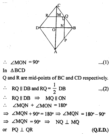 ML Aggarwal Class 9 Solutions for ICSE Maths Chapter 11 Mid Point Theorem ch Q1.2