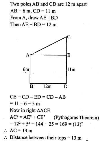 ML Aggarwal Class 9 Solutions for ICSE Maths Chapter 12 Pythagoras Theorem Q4.1