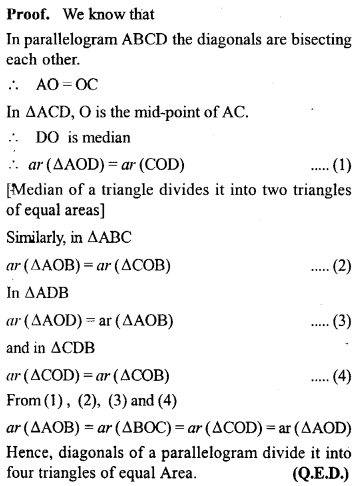 ML Aggarwal Class 9 Solutions for ICSE Maths Chapter 14 Theorems on Area Q2.2