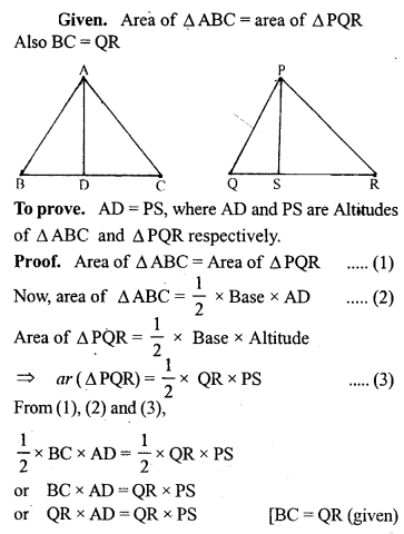 ML Aggarwal Class 9 Solutions for ICSE Maths Chapter 14 Theorems on Area Qp1.1