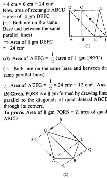 ML Aggarwal Class 9 Solutions for ICSE Maths Chapter 14 Theorems on Area ch Q1.3