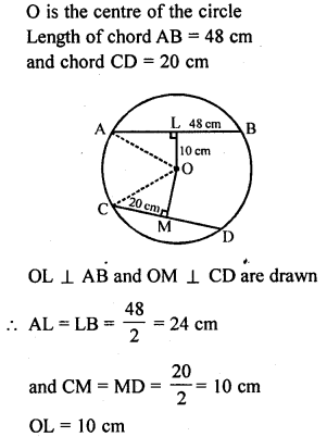 ML Aggarwal Class 9 Solutions for ICSE Maths Chapter 15 Circle ch Q3.1