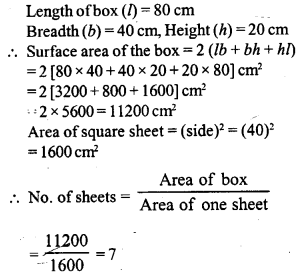 ML Aggarwal Class 9 Solutions for ICSE Maths Chapter 16 Mensuration 16.4 Q6.1