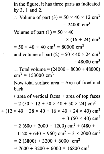ML Aggarwal Class 9 Solutions for ICSE Maths Chapter 16 Mensuration 21.2