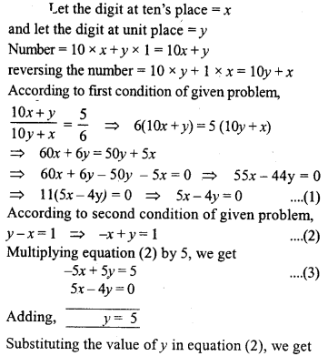 ML Aggarwal Class 9 Solutions for ICSE Maths Chapter 6 Problems on Simultaneous Linear Equations Q17.1