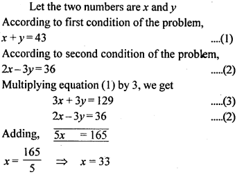 ML Aggarwal Class 9 Solutions for ICSE Maths Chapter 6 Problems on Simultaneous Linear Equations Q3.1