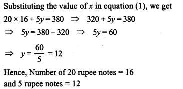 ML Aggarwal Class 9 Solutions for ICSE Maths Chapter 6 Problems on Simultaneous Linear Equations Q8.2