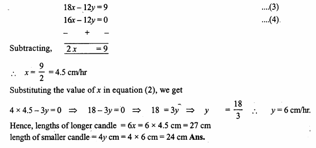 ML Aggarwal Class 9 Solutions for ICSE Maths Chapter 6 Problems on Simultaneous Linear Equations ch Q9.2