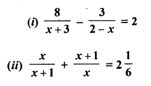ML Aggarwal Class 9 Solutions for ICSE Maths Chapter 7 Quadratic Equations Q12.1