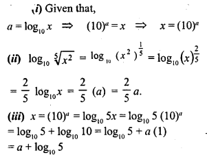 ML Aggarwal Class 9 Solutions for ICSE Maths Chapter 9 Logarithms 9.2 Q6.1