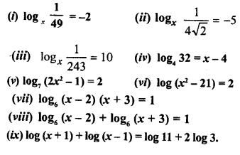 ML Aggarwal Class 9 Solutions for ICSE Maths Chapter 9 Logarithms 9.2 ch Q7.1
