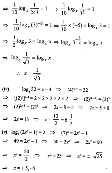 ML Aggarwal Class 9 Solutions for ICSE Maths Chapter 9 Logarithms 9.2 ch Q7.3