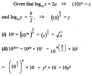 ML Aggarwal Class 9 Solutions for ICSE Maths Chapter 9 Logarithms Q9.1