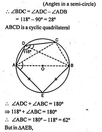 ML Aggarwal Class 10 Solutions for ICSE Maths Chapter 16 Circles Chapter Test Q2.3