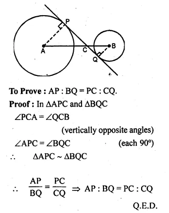 ML Aggarwal Class 10 Solutions for ICSE Maths Chapter 16 Circles Chapter Test Q9.3