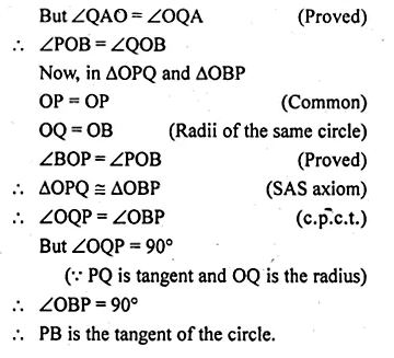 ML Aggarwal Class 10 Solutions for ICSE Maths Chapter 16 Circles Chapter Test Q9.5