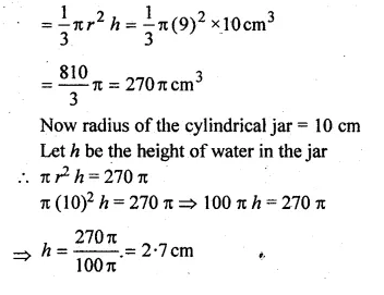 ML Aggarwal Class 10 Solutions for ICSE Maths Chapter 18 Mensuration Chapter Test Q12.1