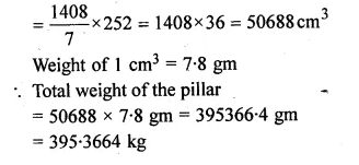 ML Aggarwal Class 10 Solutions for ICSE Maths Chapter 18 Mensuration Chapter Test Q13.2