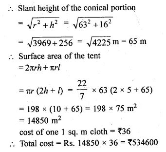 ML Aggarwal Class 10 Solutions for ICSE Maths Chapter 18 Mensuration Chapter Test Q14.2