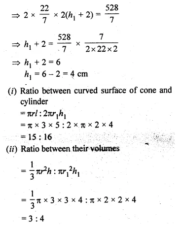 ML Aggarwal Class 10 Solutions for ICSE Maths Chapter 18 Mensuration Chapter Test Q15.2