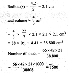 ML Aggarwal Class 10 Solutions for ICSE Maths Chapter 18 Mensuration Chapter Test Q17.1