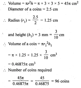 ML Aggarwal Class 10 Solutions for ICSE Maths Chapter 18 Mensuration Chapter Test Q18.1