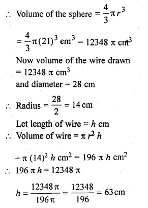 ML Aggarwal Class 10 Solutions for ICSE Maths Chapter 18 Mensuration Chapter Test Q21.1