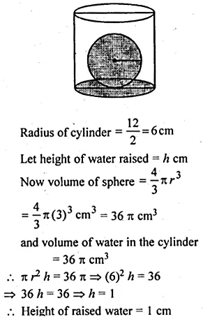 ML Aggarwal Class 10 Solutions for ICSE Maths Chapter 18 Mensuration Chapter Test Q22.1