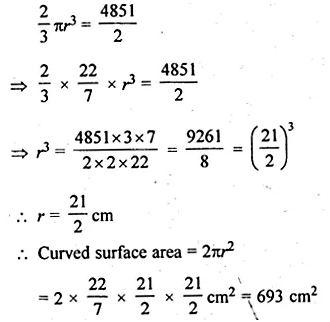 ML Aggarwal Class 10 Solutions for ICSE Maths Chapter 18 Mensuration Chapter Test Q6.1