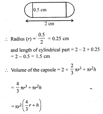 ML Aggarwal Class 10 Solutions for ICSE Maths Chapter 18 Mensuration Chapter Test Q8.1