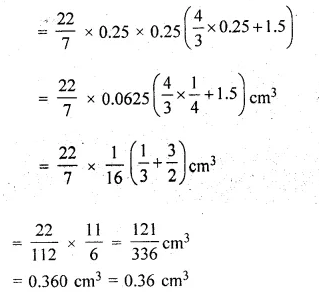 ML Aggarwal Class 10 Solutions for ICSE Maths Chapter 18 Mensuration Chapter Test Q8.2