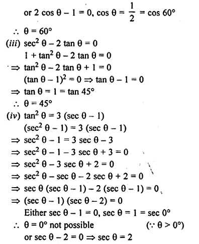 ML Aggarwal Class 10 Solutions for ICSE Maths Chapter 19 Trigonometric Identities Chapter Test Q16.2